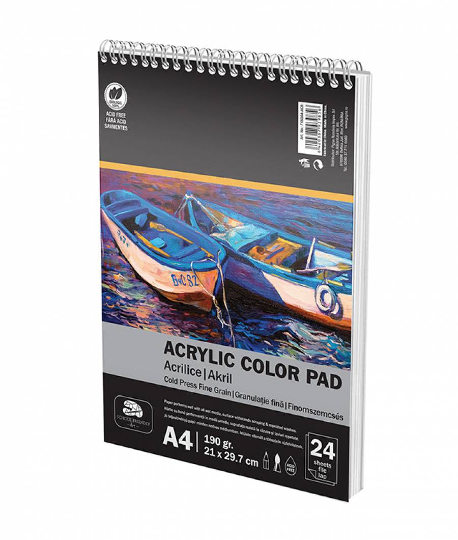 BLOC DESEN A4 CULORI ACRILICE 190G 24 FILE PIGNA BLOC DESEN A4 CULORI ACRILICE 190G 24 FILE PIGNA